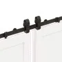 Kit de herrajes para puertas correderas acero negro 400 cm by , Door items - Ref: Foro24-3295802, Price: 171,01 €, Discount: %