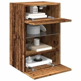 Muebles de TV pared con luces LED 2 uds envejecida 40x30x60,5cm by , TV Furniture - Ref: Foro24-857680, Price: 87,58 €, Disco...