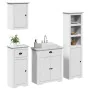 Juego de muebles de baño BODO 4 pzas madera maciza pino blanco de , Muebles de baño - Ref: Foro24-3307650, Precio: 359,01 €, ...