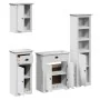 Juego de muebles de baño BODO 4 pzas madera maciza pino blanco de , Muebles de baño - Ref: Foro24-3307650, Precio: 359,01 €, ...