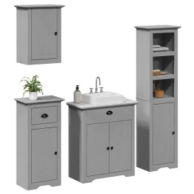 Juego de muebles de baño BODO 4 pzas madera maciza pino gris von , Badezimmermöbel - Ref: Foro24-3307652, Preis: 352,03 €, Ra...