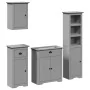 Juego de muebles de baño BODO 4 pzas madera maciza pino gris de , Muebles de baño - Ref: Foro24-3307652, Precio: 352,00 €, De...