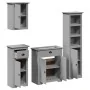 Juego de muebles de baño BODO 4 pzas madera maciza pino gris de , Muebles de baño - Ref: Foro24-3307652, Precio: 352,00 €, De...