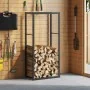 Leñero de acero negro 55x30x116 cm von , Brennholztaschen und -halter - Ref: Foro24-4018465, Preis: 34,75 €, Rabatt: %