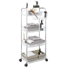 Carro de almacenamiento 4 niveles transparente 37x28x95 cm by , Cargo forklifts - Ref: Foro24-4012380, Price: 37,61 €, Discou...