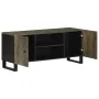 Mueble de TV madera maciza de mango negro 105x33x46 cm by , CD and DVD storage - Ref: Foro24-4017684, Price: 101,69 €, Discou...
