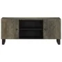 Mueble de TV madera maciza de mango negro 105x33x46 cm by , CD and DVD storage - Ref: Foro24-4017684, Price: 101,69 €, Discou...