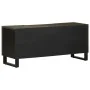 Mueble de TV madera maciza de mango negro 105x33x46 cm by , CD and DVD storage - Ref: Foro24-4017684, Price: 101,69 €, Discou...