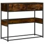 Mesa consola de madera de ingeniería roble ahumado 90x35x80 cm by , Side tables - Ref: Foro24-849176, Price: 71,29 €, Discoun...