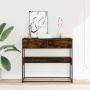 Mesa consola de madera de ingeniería roble ahumado 90x35x80 cm by , Side tables - Ref: Foro24-849176, Price: 71,29 €, Discoun...