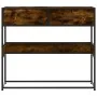 Mesa consola de madera de ingeniería roble ahumado 90x35x80 cm by , Side tables - Ref: Foro24-849176, Price: 71,29 €, Discoun...