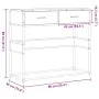 Mesa consola de madera de ingeniería roble ahumado 90x35x80 cm by , Side tables - Ref: Foro24-849176, Price: 71,29 €, Discoun...