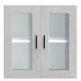 Armario de pared para cocina puerta cristal Porto gris hormigón by , Kitchen cabinets - Ref: Foro24-854151, Price: 70,66 €, D...