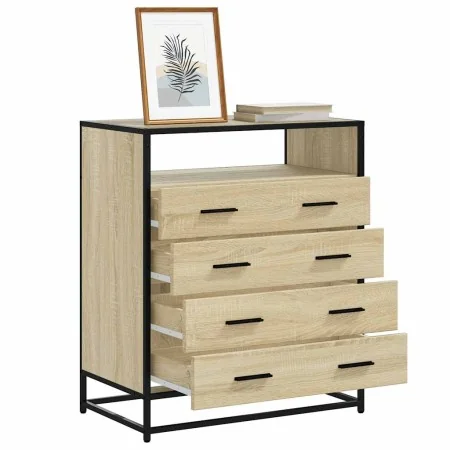 Cajonera de madera contrachapada roble sonoma 70x41x83,5 cm de , Cajoneras - Ref: Foro24-849090, Precio: 124,62 €, Descuento: %