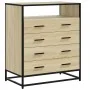 Cajonera de madera contrachapada roble sonoma 70x41x83,5 cm de , Cajoneras - Ref: Foro24-849090, Precio: 124,62 €, Descuento: %