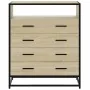 Cajonera de madera contrachapada roble sonoma 70x41x83,5 cm de , Cajoneras - Ref: Foro24-849090, Precio: 124,62 €, Descuento: %