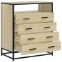 Cajonera de madera contrachapada roble sonoma 70x41x83,5 cm de , Cajoneras - Ref: Foro24-849090, Precio: 124,62 €, Descuento: %