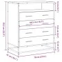 Cajonera de madera contrachapada gris sonoma 70x41x83,5 cm by , Drawers - Ref: Foro24-849092, Price: 127,53 €, Discount: %