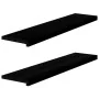 Peldaños de escalera 2 uds madera maciza roble marrón oscuro de , Alfombrillas para escalones - Ref: Foro24-3283800, Precio: ...