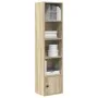 Estantería de madera de ingeniería roble sonoma 31x24x127 cm de , Librerías y estanterías - Ref: Foro24-860348, Precio: 53,00...