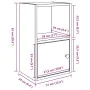 Estantería de madera de ingeniería roble negro 31x24x52 cm de , Librerías y estanterías - Ref: Foro24-860320, Precio: 36,24 €...