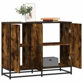 Aparador madera de ingeniería roble ahumado 94x35x76 cm by , Sideboards - Ref: Foro24-849006, Price: 109,07 €, Discount: %