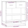 Aparador madera ingeniería gris sonoma 68x35x76 cm de , Aparadores - Ref: Foro24-848987, Precio: 84,00 €, Descuento: %