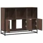 Aparador de madera de ingeniería marrón roble 100x35x76 cm by , Sideboards - Ref: Foro24-849033, Price: 111,70 €, Discount: %