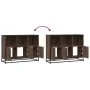 Aparador de madera de ingeniería marrón roble 100x35x76 cm by , Sideboards - Ref: Foro24-849033, Price: 111,70 €, Discount: %