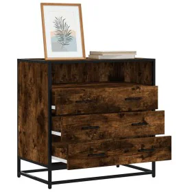 Cómoda de madera contrachapada roble ahumado 70x41x70 cm by , Drawers - Ref: Foro24-849086, Price: 116,23 €, Discount: %