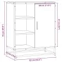 Aparador de madera de ingeniería roble marrón 62x35x76 cm de , Aparadores - Ref: Foro24-848998, Precio: 81,48 €, Descuento: %