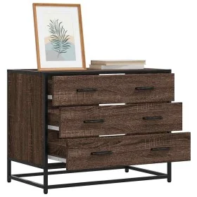 Cómoda de madera contrachapada roble marrón 70x41x56 cm by , Drawers - Ref: Foro24-849078, Price: 91,52 €, Discount: %