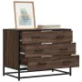 Cómoda de madera contrachapada roble marrón 70x41x56 cm von , Schubladen - Ref: Foro24-849078, Preis: 91,52 €, Rabatt: %