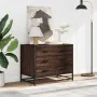 Cómoda de madera contrachapada roble marrón 70x41x56 cm von , Schubladen - Ref: Foro24-849078, Preis: 91,52 €, Rabatt: %
