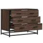 Cómoda de madera contrachapada roble marrón 70x41x56 cm von , Schubladen - Ref: Foro24-849078, Preis: 91,52 €, Rabatt: %