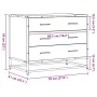 Cómoda de madera contrachapada roble marrón 70x41x56 cm von , Schubladen - Ref: Foro24-849078, Preis: 91,52 €, Rabatt: %