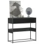 Mesa consola de madera contrachapada negro 90x35x80 cm de , Mesas auxiliares - Ref: Foro24-849169, Precio: 63,46 €, Descuento: %
