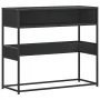 Mesa consola de madera contrachapada negro 90x35x80 cm de , Mesas auxiliares - Ref: Foro24-849169, Precio: 63,46 €, Descuento: %
