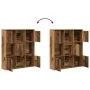 Estantería madera de ingeniería color envejecido 89x24x101,5 cm by , Bookcases and shelves - Ref: Foro24-860407, Price: 101,9...