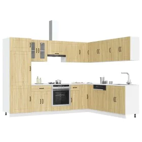 Mueble cocina Kalmar roble sonoma 14 pzas madera contrachapada de , Armarios de cocina - Ref: Foro24-3314974, Precio: 960,62 ...