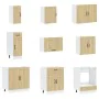 Mueble cocina Kalmar roble sonoma 14 pzas madera contrachapada by , Kitchen cabinets - Ref: Foro24-3314974, Price: 960,62 €, ...