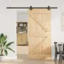 Puerta corredera con herrajes madera maciza de pino 100x210 cm by , Doors - Ref: Foro24-3332639, Price: 256,14 €, Discount: %