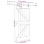 Puerta corredera con herrajes madera maciza de pino 100x210 cm by , Doors - Ref: Foro24-3332639, Price: 256,14 €, Discount: %