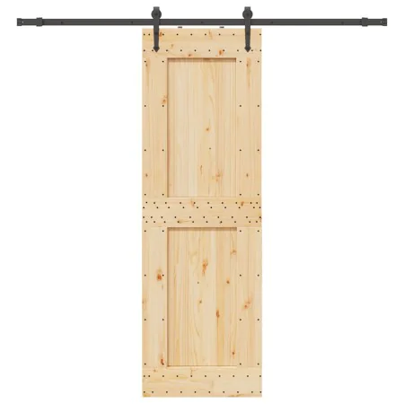 Puerta corredera con herrajes madera maciza de pino 70x210 cm de , Puertas - Ref: Foro24-3332742, Precio: 185,87 €, Descuento: %