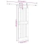 Puerta corredera con herrajes madera maciza de pino 70x210 cm de , Puertas - Ref: Foro24-3332742, Precio: 185,87 €, Descuento: %
