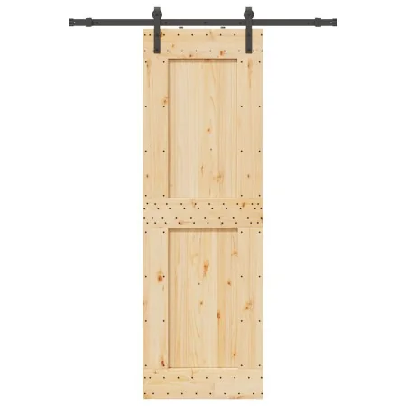 Puerta corredera con herrajes madera maciza de pino 70x210 cm by , Doors - Ref: Foro24-3332700, Price: 171,82 €, Discount: %