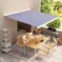 Toldo de lona azul y blanco 500x300 cm de , Toldos - Ref: Foro24-145714, Precio: 84,87 €, Descuento: %