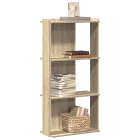 Librería 3 estantes madera ingeniería roble sonoma 60x30x120 cm by , Bookcases and shelves - Ref: Foro24-860267, Price: 59,08...