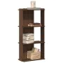 Librería 3 estantes madera ingeniería roble marrón 60x30x120 cm de , Librerías y estanterías - Ref: Foro24-860271, Precio: 61...