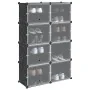 Estantería de cubos con 8 compartimentos y puertas PP negro by , Shoe racks and shoe organizers - Ref: Foro24-4019579, Price:...